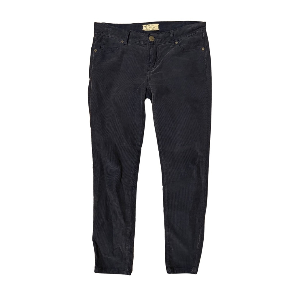 Free People Navy Blue Corduroy Straight Leg Pants Size 26